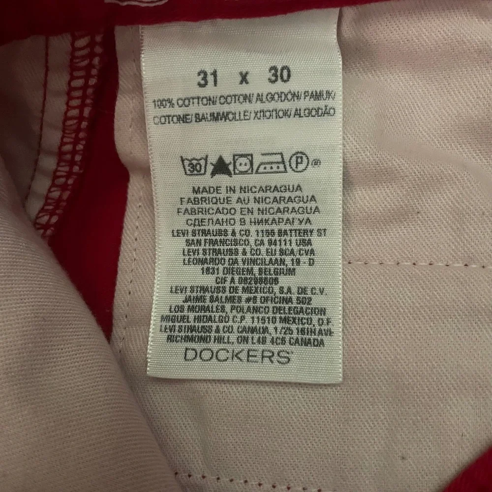 Dockers Chino Pants Men's 31x30 Red Wisconsin Badgers Golf Pants Chinos - Picture 9 of 12